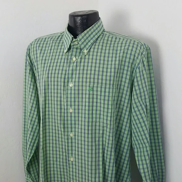 Barbour men classic button up shirt long sleeve logo regular fit size L - Picture 3 of 8